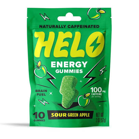 HELO Energy Gummies - Sour Green Apple - 10 ct - 2 oz.