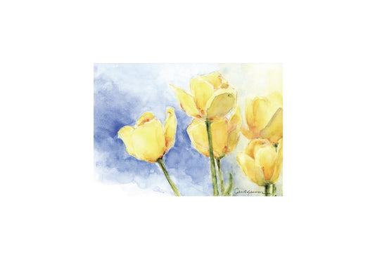 Jan Spencer - Watercolor Greeting Card - Finding Gold II
