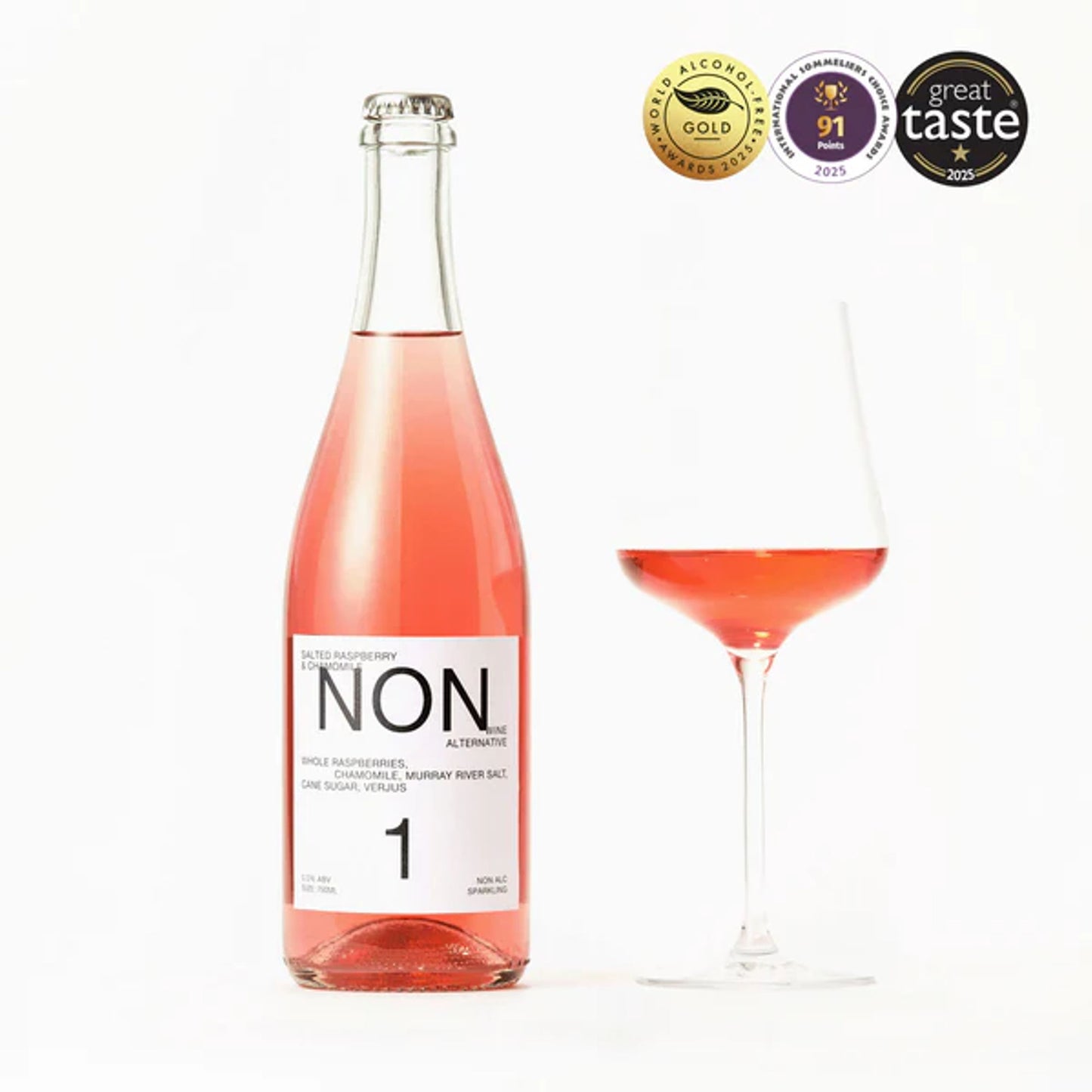 NON - NON1 Salted Raspberry & Chamomile - Non-Alcoholic Sparkling - 750 mL