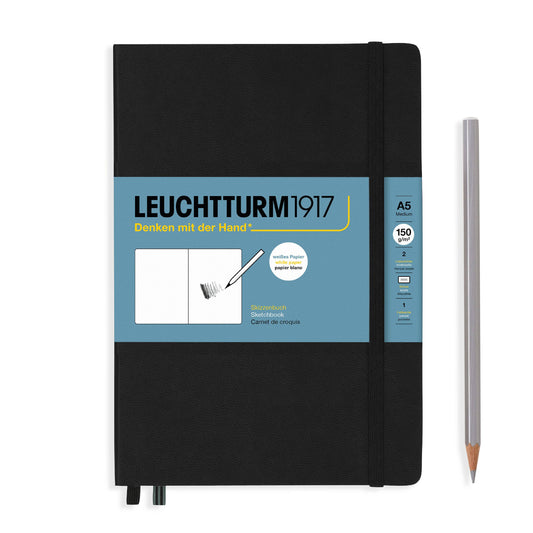LEUCHTTURM1917 - Sketchbooks - 150 g Paper Plain - Medium, Black