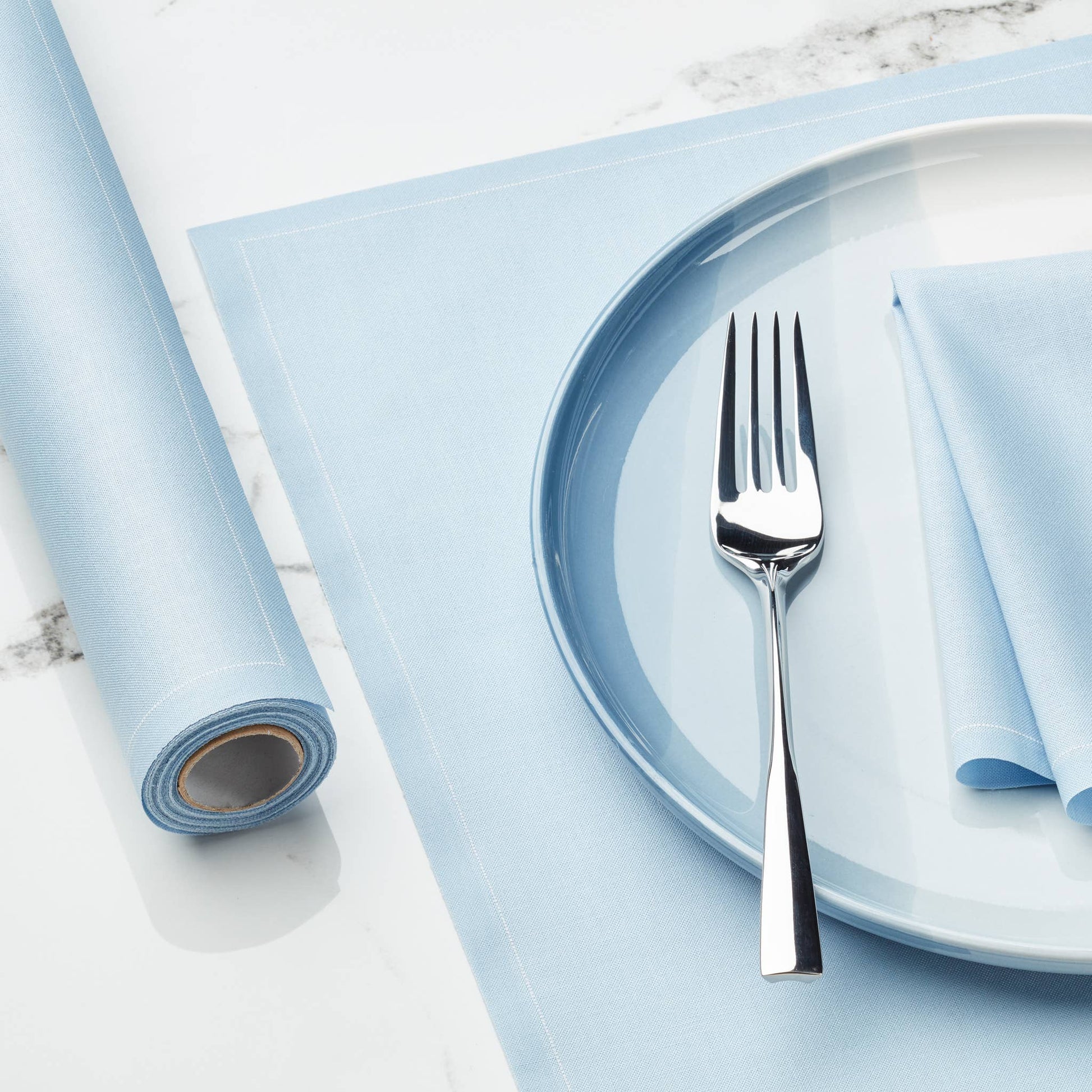 MY DRAP - Foggy Blue Cotton Cocktail Napkins - 50 Unit Roll