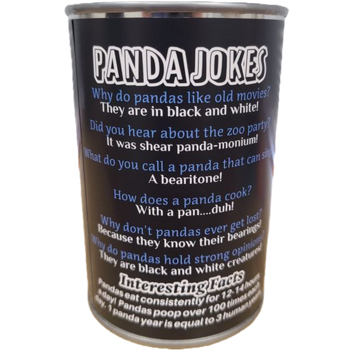 Canned Gifts - Chubbs The Canned Panda - Stuffed Animal