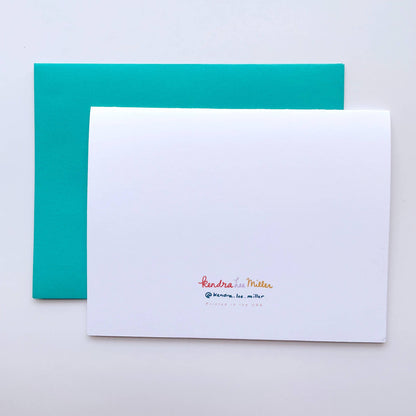 Kendra Lee Miller Art - About Time, Nerd! Blue Themed Graduation Card