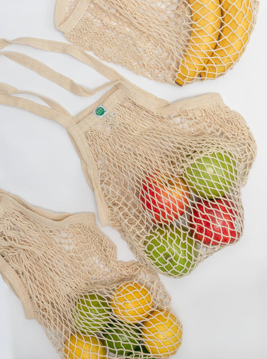 ECOBAGS - String Bag - Long Handle - Natural / Tan