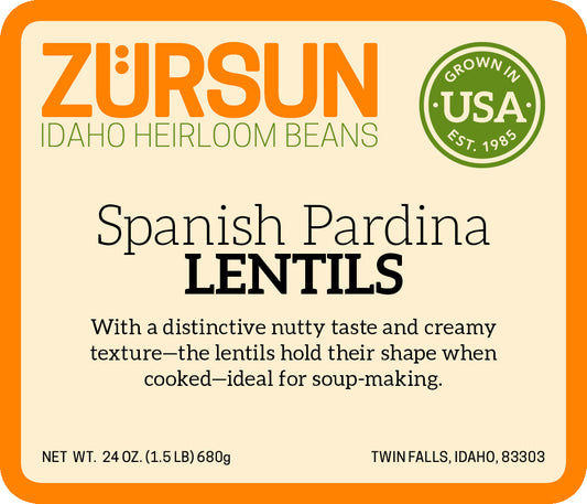 Zursun - Heirloom Spanish Pardina Lentil - 1.5 lb.