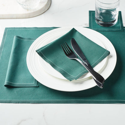 MY DRAP - English Green Cotton Cocktail Napkins 50 Units