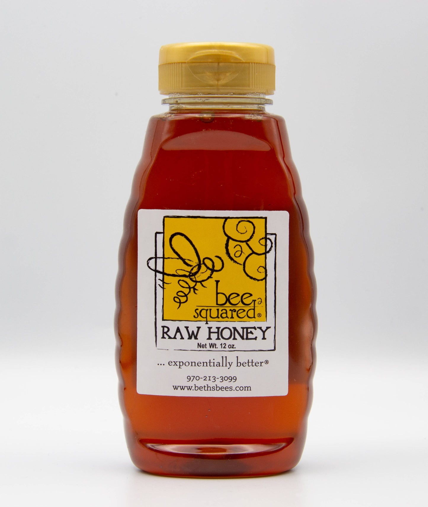 Bee Squared Apiaries - Alfalfa Wildflower Honey - 12 oz. Squeeze Bottle
