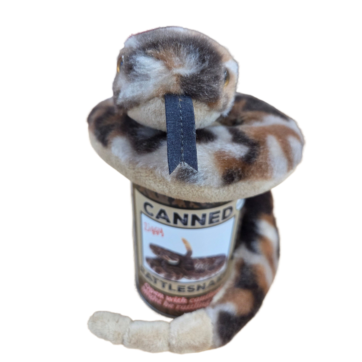 Canned Gifts - Ziggy The Canned Rattlesnake - Stuffed Animal
