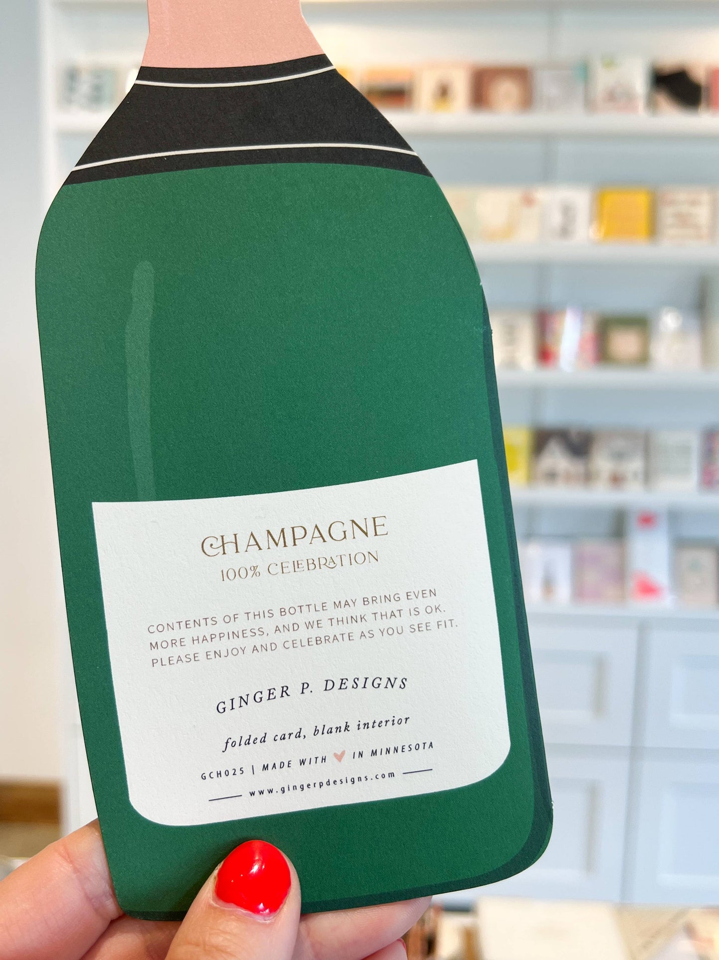 Ginger P. Designs - A Toast To You Champagne - Congratulations Greeting Card