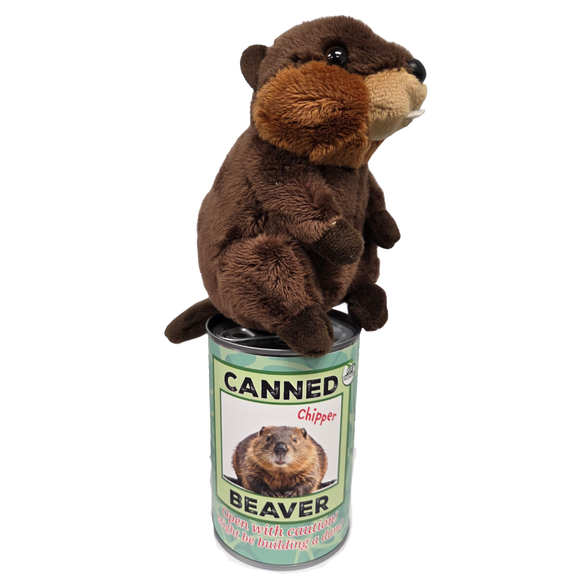 Canned Gifts - Chipper The Canned Beaver - Stuffed Animal