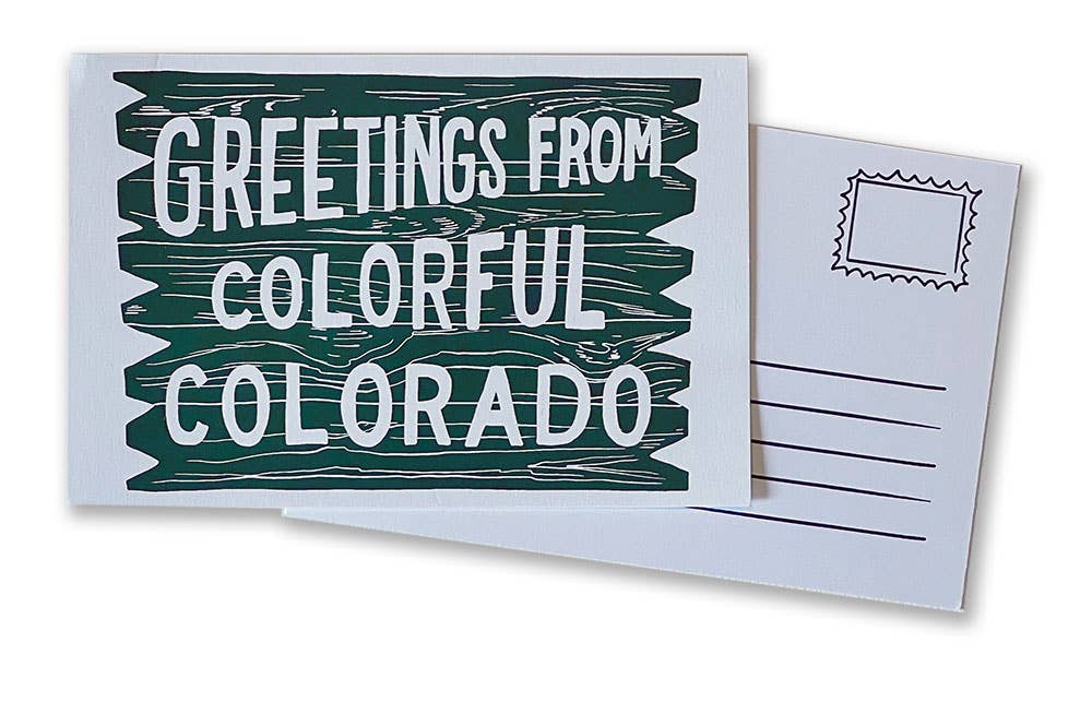 Ladyfingers Letterpress - Greetings From Colorful Colorado Postcard