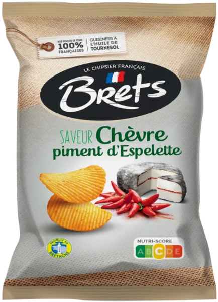 Brets - Potato Chips - Goat Cheese & Espelette Pepper - 125 g