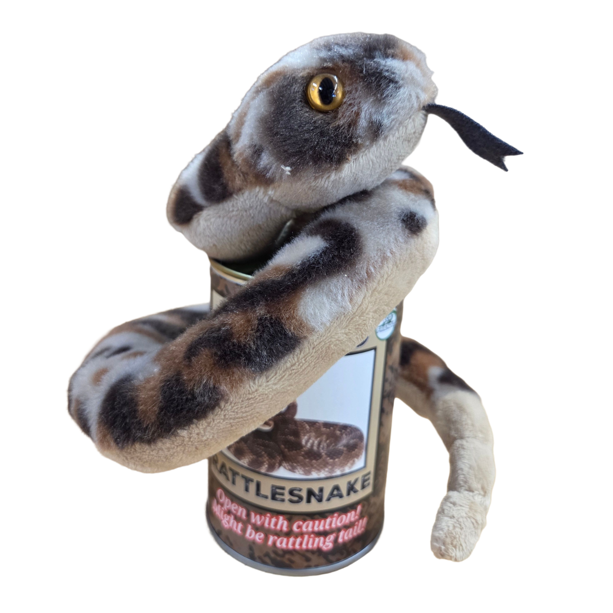 Canned Gifts - Ziggy The Canned Rattlesnake - Stuffed Animal