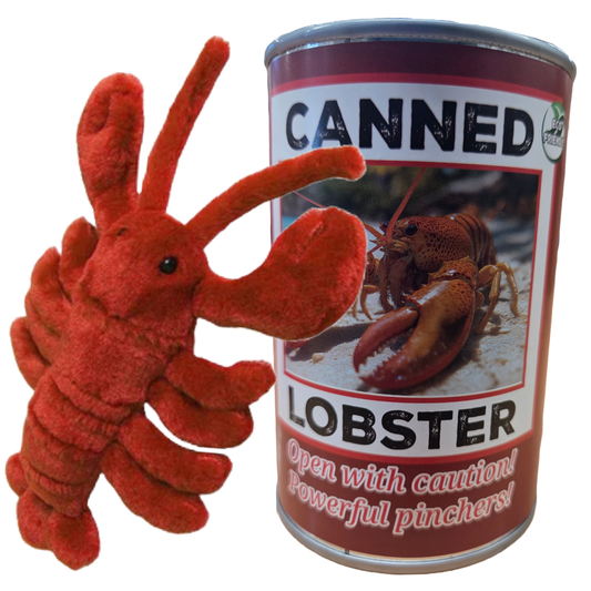 Canned Gifts - Sheldon The Canned Lobster - Stuffed Animal