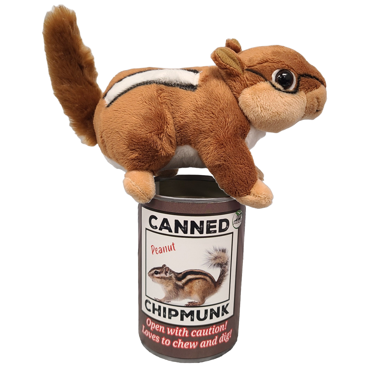 Canned Gifts - Peanut The Canned Chipmunk - Stuffed Animal