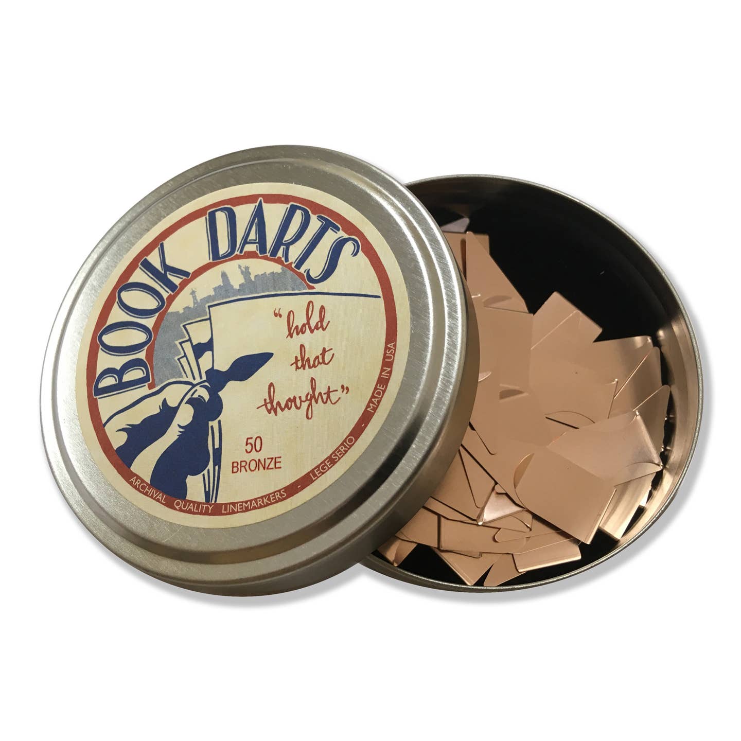 Book Darts - Tin Book Darts - Pack Of 50