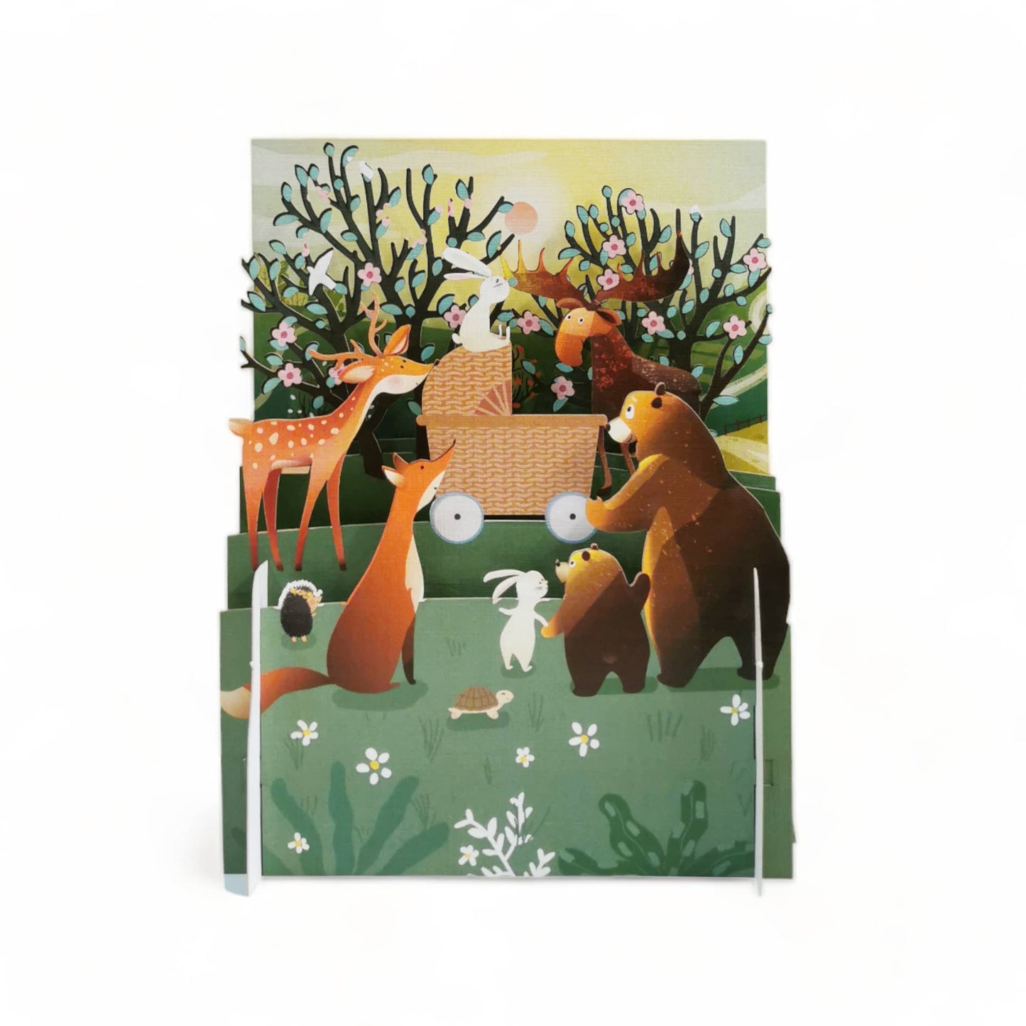 Alljoy Design - Miniature World Pop Up Card - Baby & Forest Animals