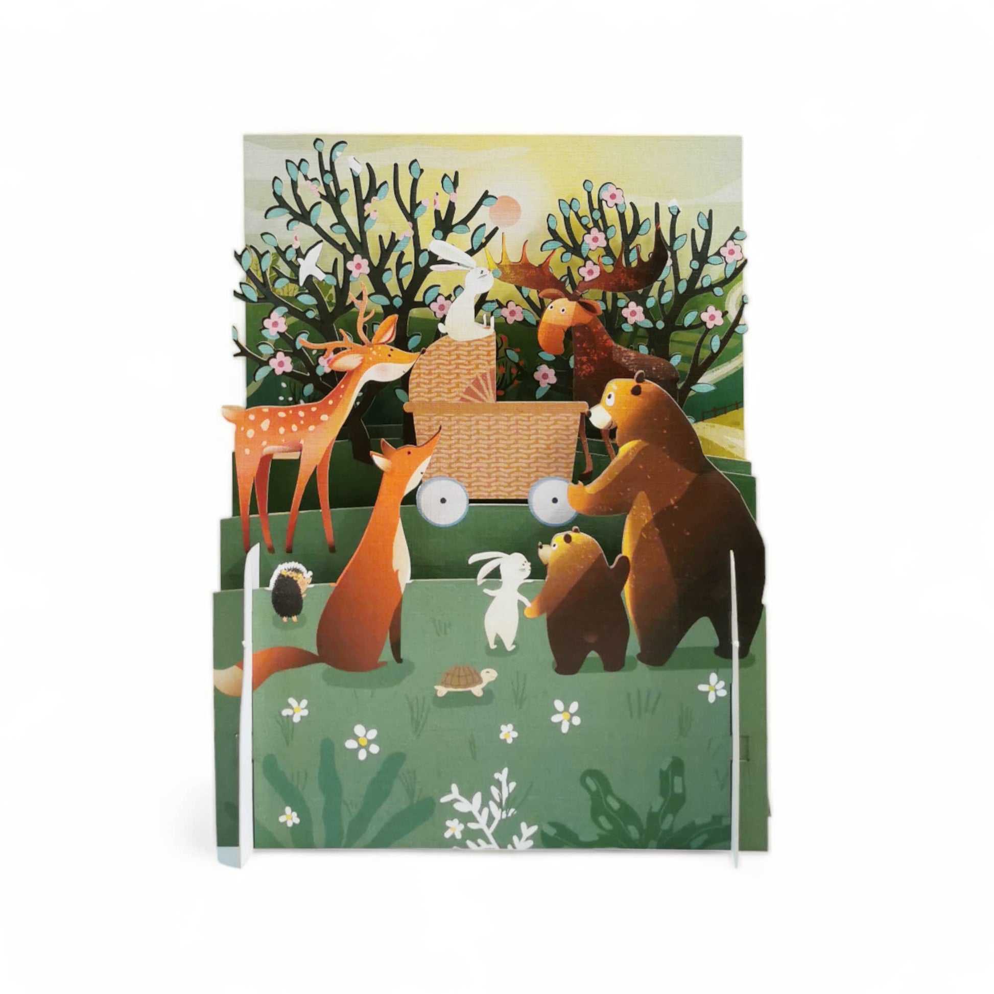Alljoy Design - Miniature World Pop Up Card - Baby & Forest Animals