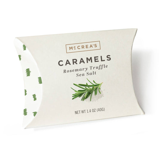McCrea's Candies - Caramels Pillow Box - Rosemary Truffle Sea Salt - 1.4 oz.