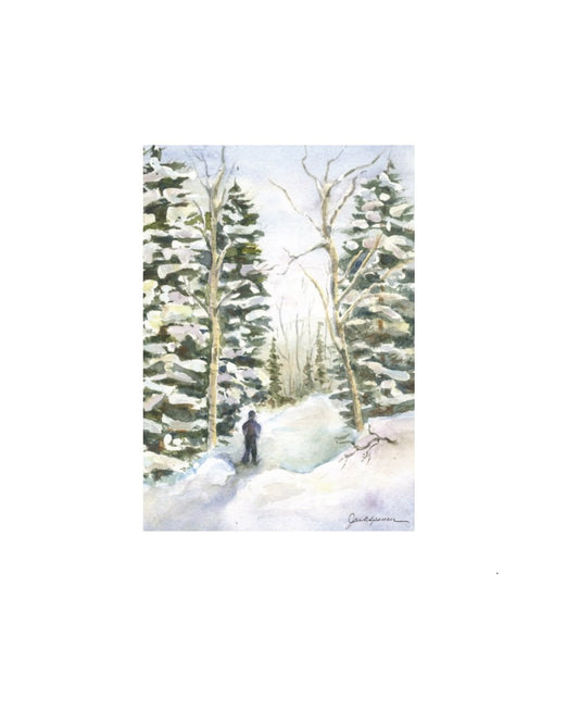 Jan Spencer - Watercolor Greeting Card - Spring Creek Retreat