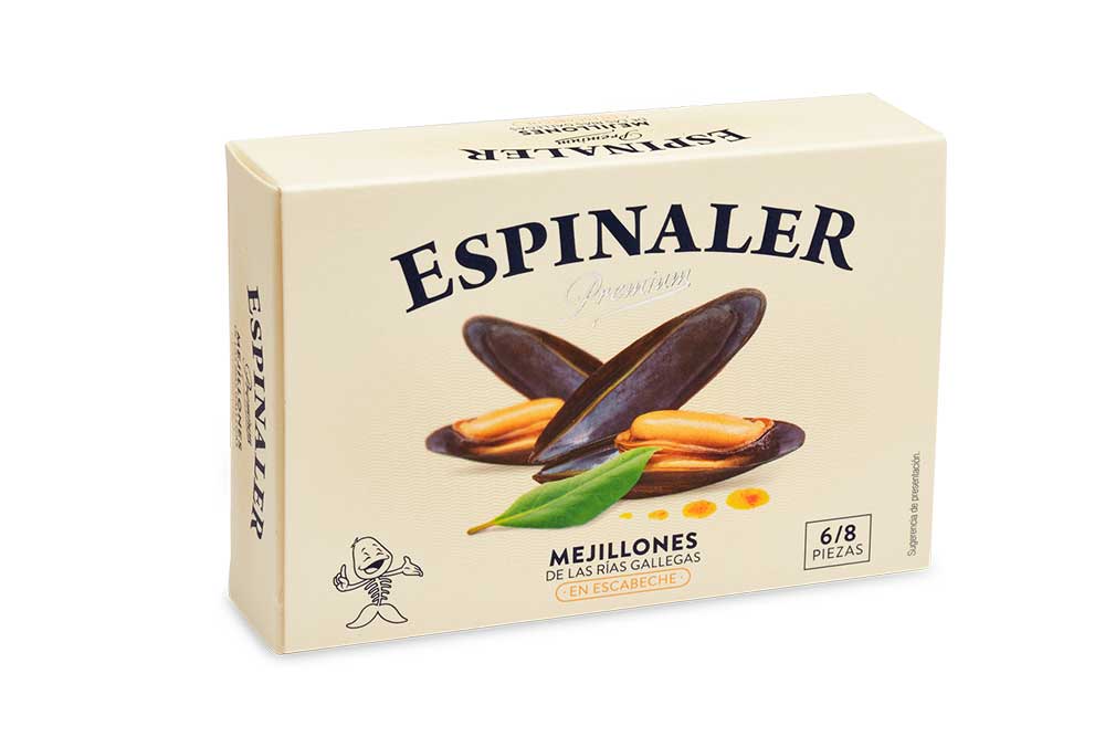Espinaler - Mussels In Pickled Sauce 6/8 Premium Line - 120 g
