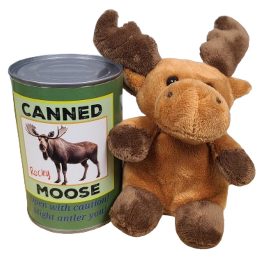 Canned Gifts - Rocky The Canned Moose - Stuffed Animal