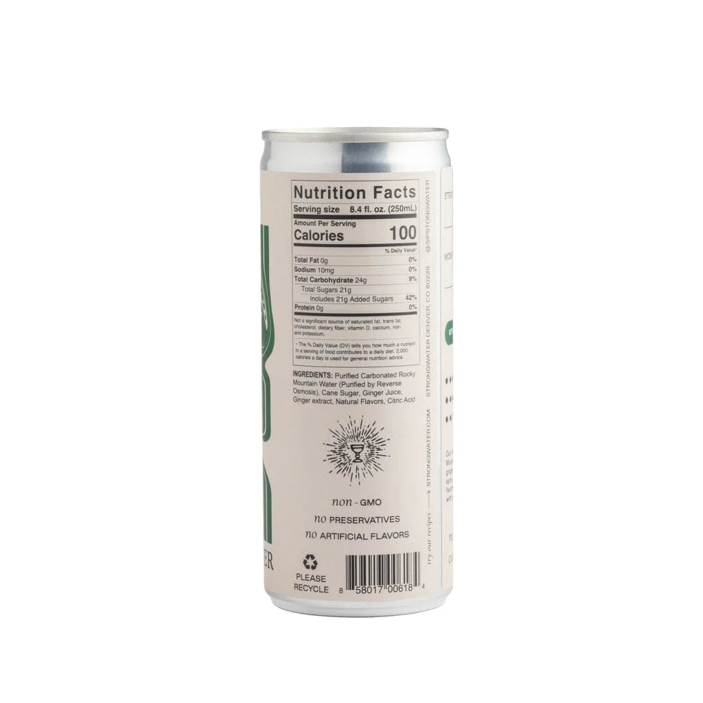 Strongwater - Ginger Beer - 4 pack - 250 mL each