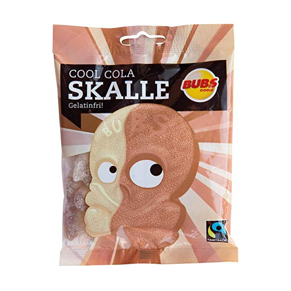 BUBS Godis - Skalle - Cool Cola - Sour Gummy Candy - 90 g