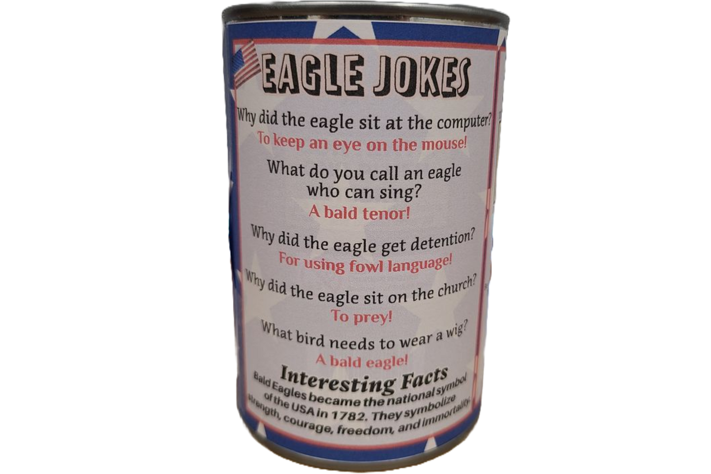 Canned Gifts - Liberty The Canned Bald Eagle - Stuffed Animal