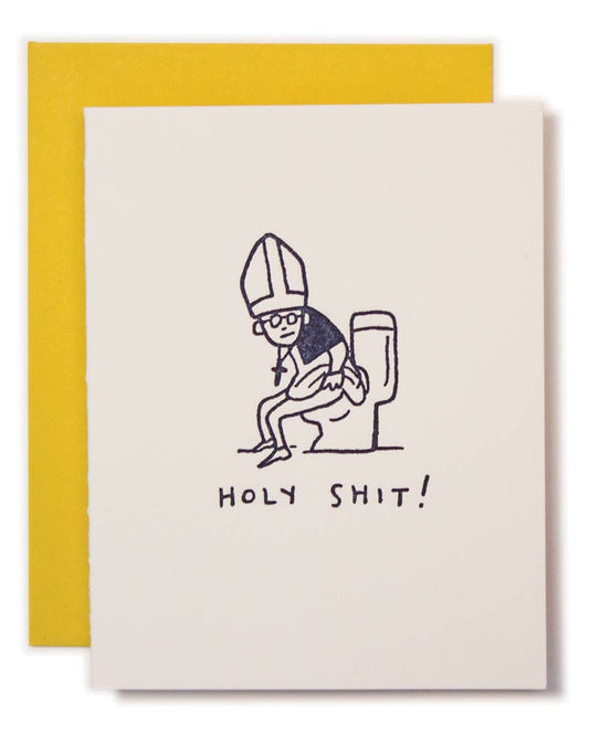 Ladyfingers Letterpress - Holy Shit Card