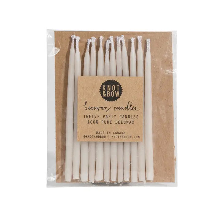 Knot & Bow - Ivory Beeswax Birthday Candles