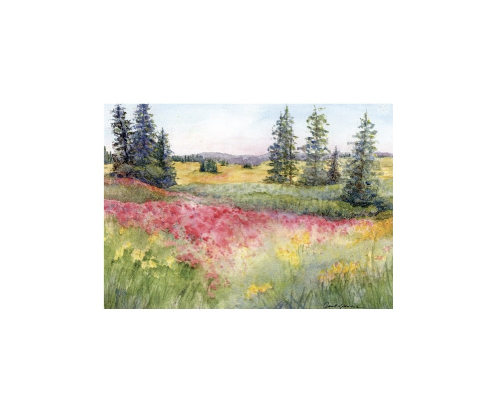 Jan Spencer - Watercolor Greeting Card - Dumont Meadows