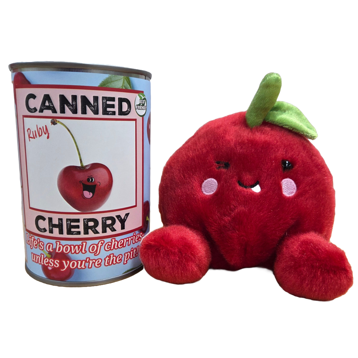 Canned Gifts - Ruby The Canned Cherry - Stuffed Animal