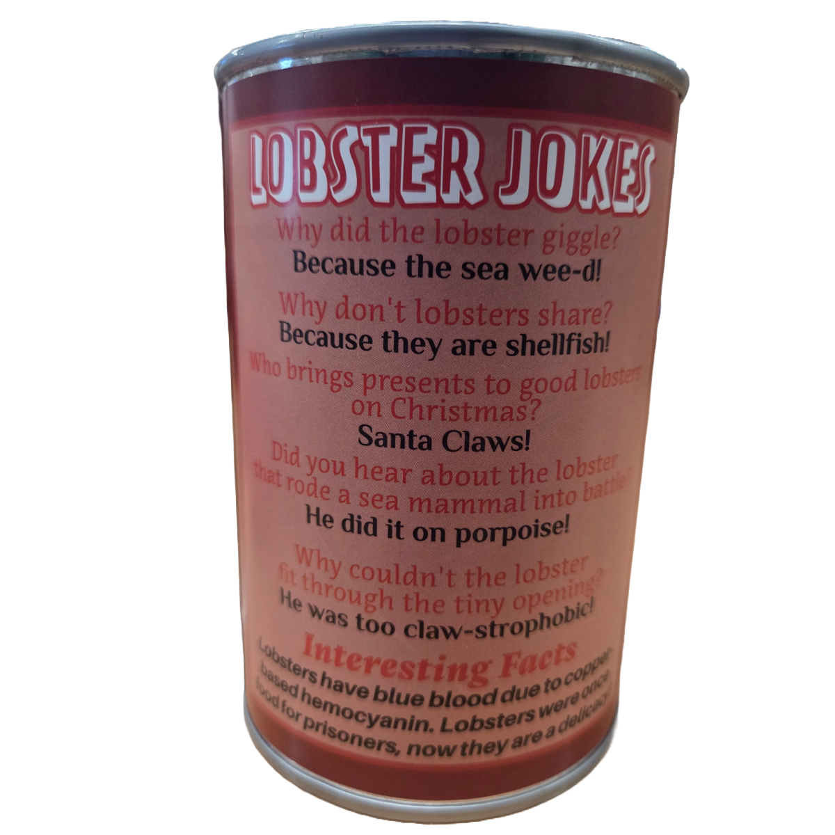 Canned Gifts - Sheldon The Canned Lobster - Stuffed Animal
