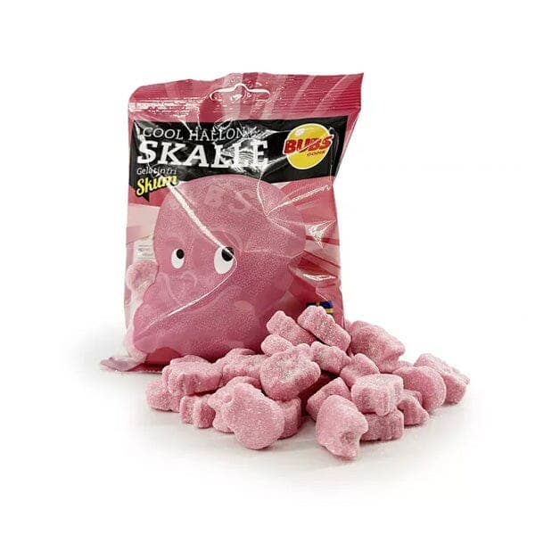 BUBS Godis - Skalle - Cool Raspberry - Sour Gummy Candy - 90 g
