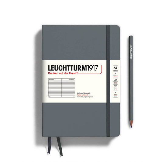 LEUCHTTURM1917 - Notebooks - Medium (A5) - Ruled, Hardcover, Anthracite