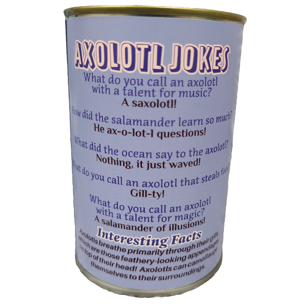 Canned Gifts - Noodle The Canned Blue Axolotl - Stuffed Animal