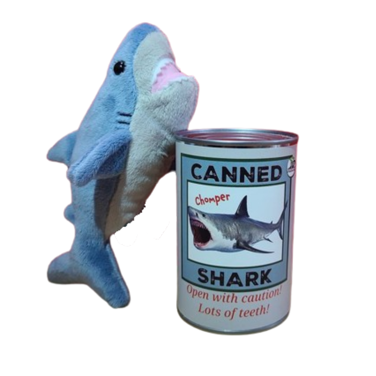 Canned Gifts - Chomper The Canned Shark - Stuffed Animal