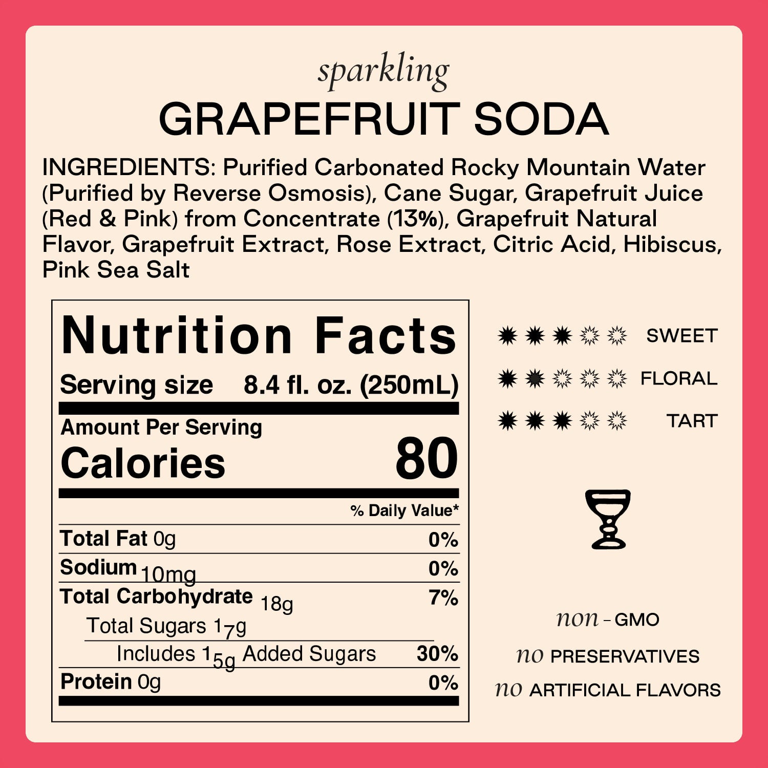 Strongwater - Grapefruit Soda - 4 pack - 250 mL each