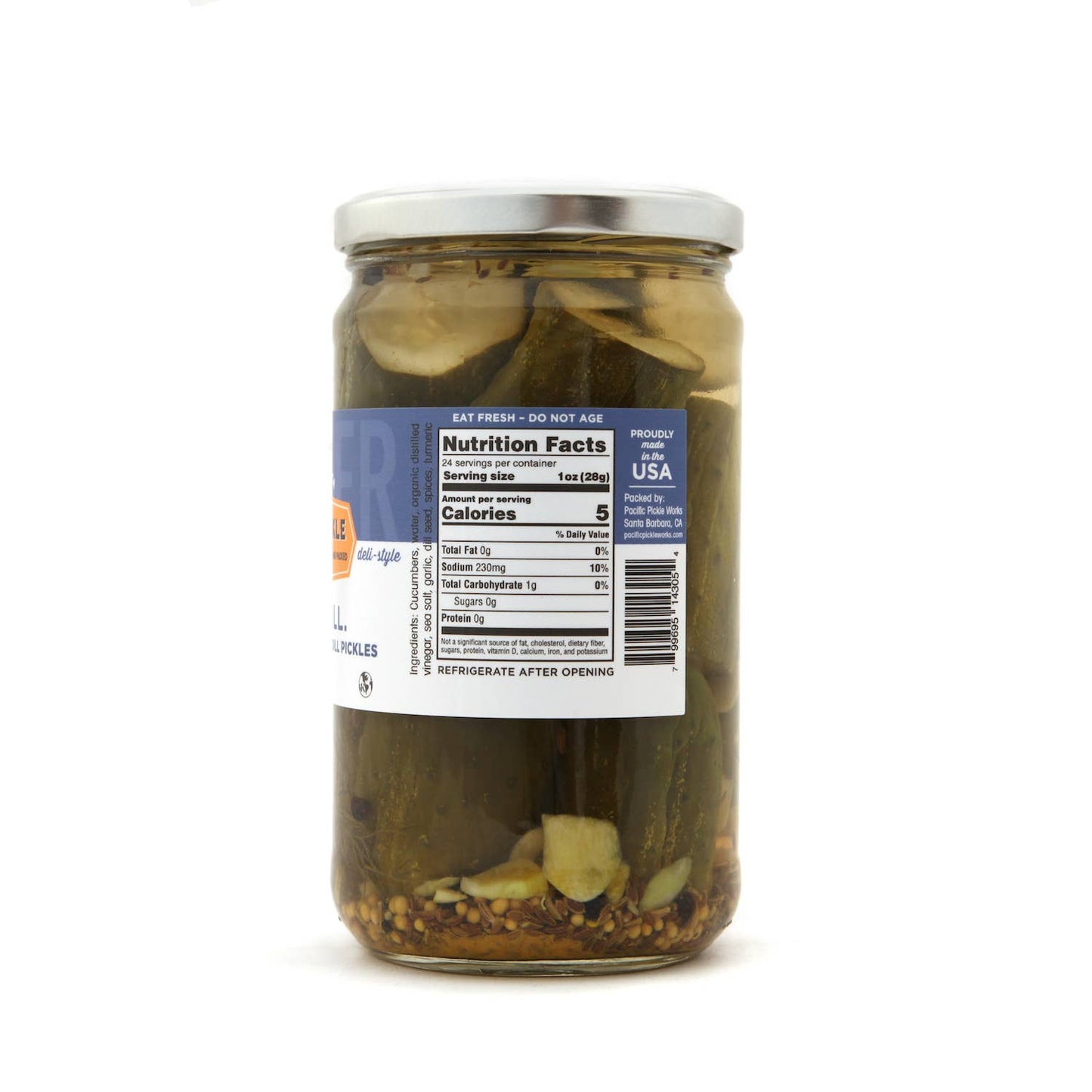 Pacific Pickle Works - No Big Dill - Kosher Baby Dill Pickles - 24 oz.