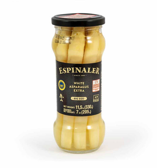 Espinaler - White Asparagus From Navarra Spain - Big Size / 6-9 pieces