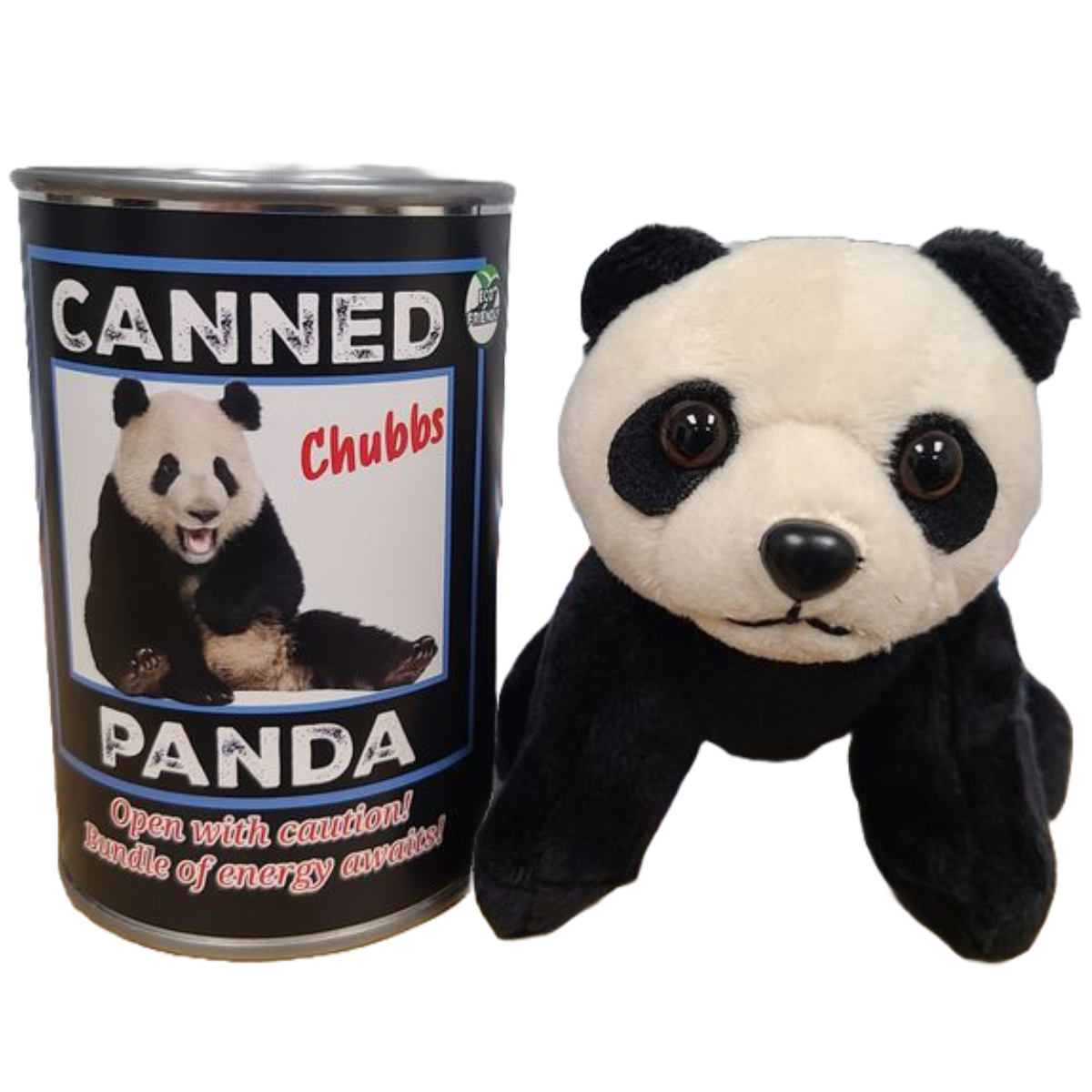 Canned Gifts - Chubbs The Canned Panda - Stuffed Animal
