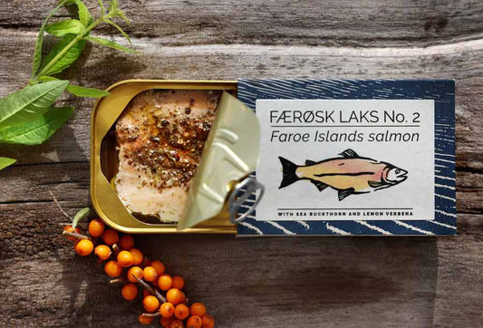 Fangst - Færøsk Laks No. 2 Faroe Islands Salmon w/ Sea Buckthorn & Lemon Verbena - 110 g