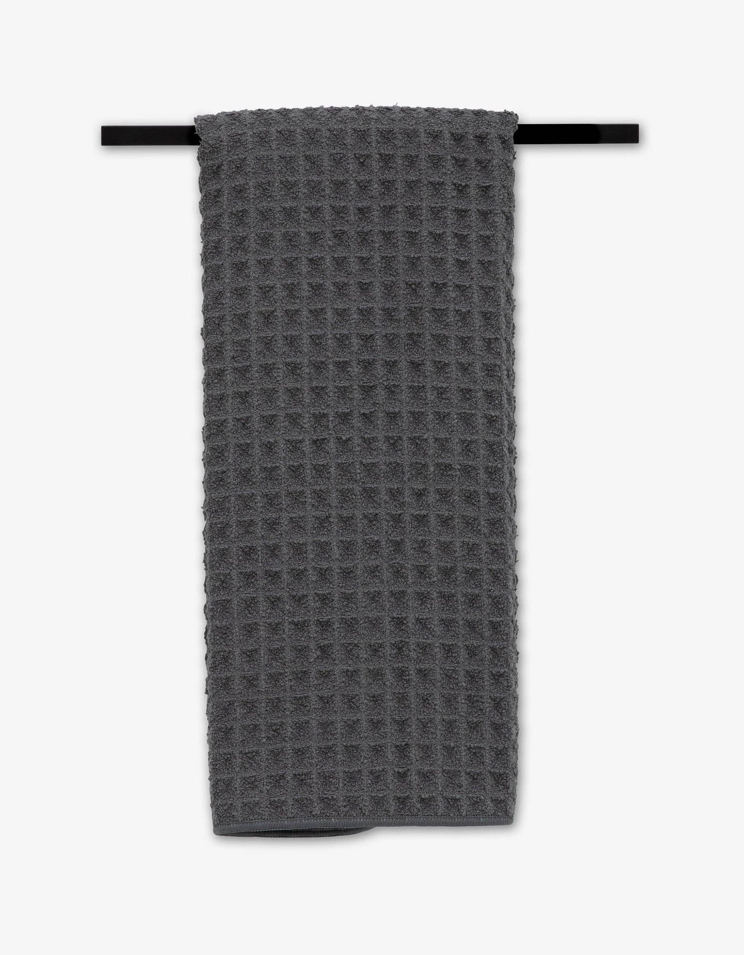 Geometry - Charcoal - Waffle Hand Towel