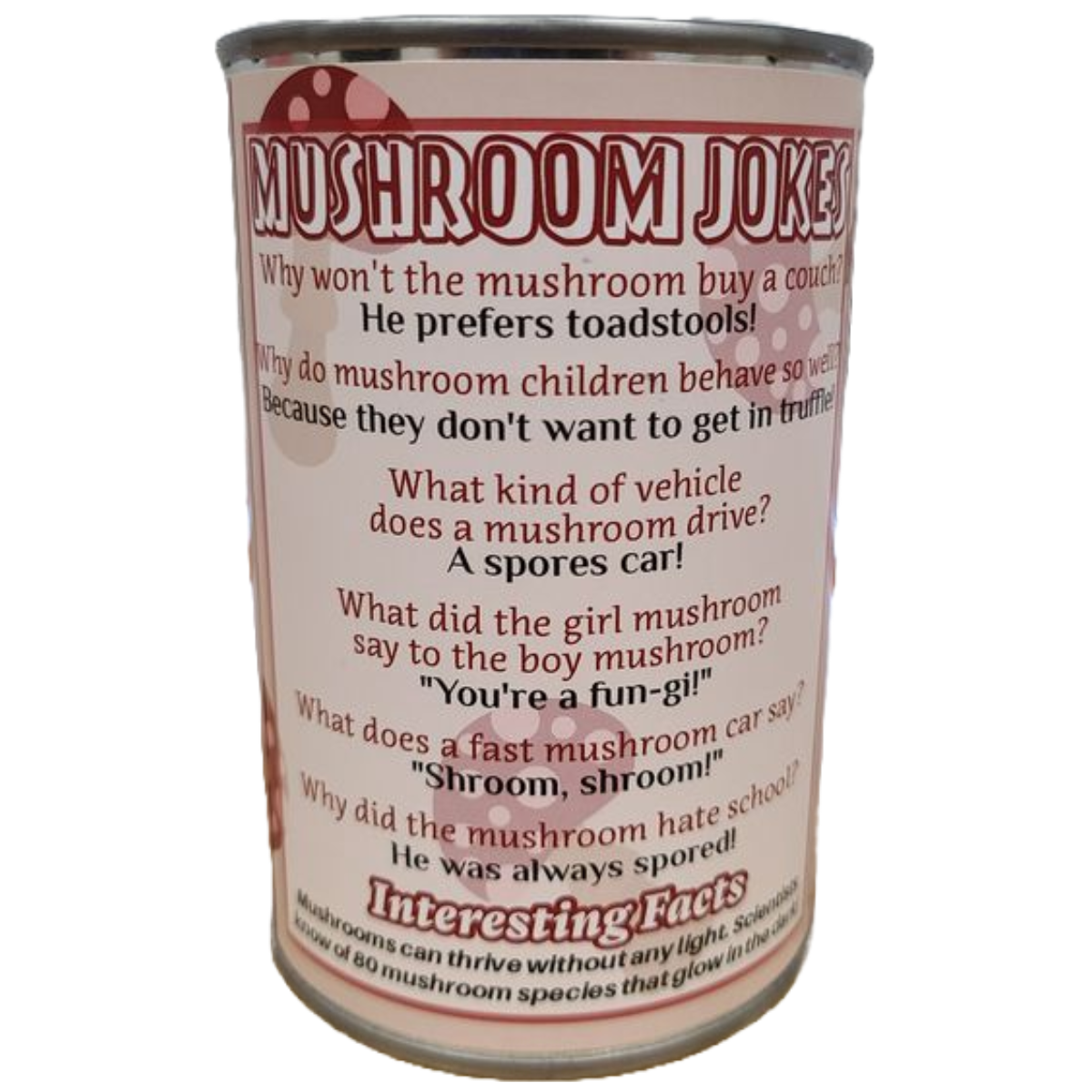 Canned Gifts - Gilly The Canned Mushroom - Stuffed Animal