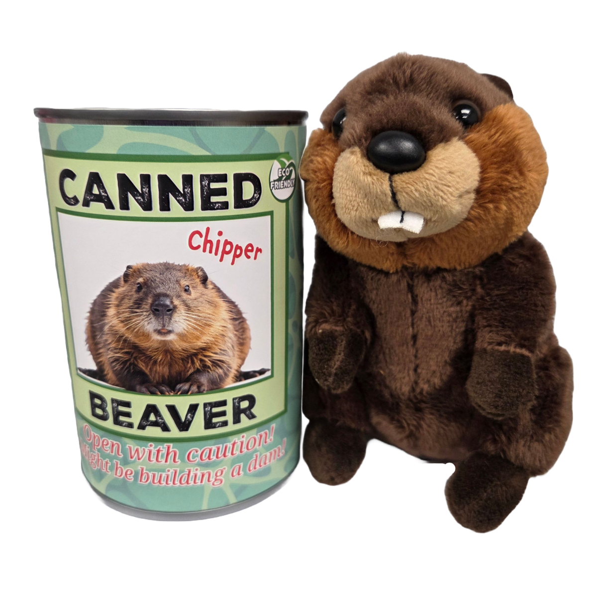 Canned Gifts - Chipper The Canned Beaver - Stuffed Animal