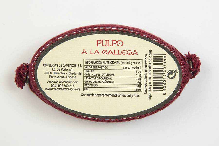 Conservas De Cambados - Octopus In Galician Sauce - 111 g