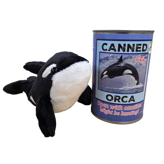 Canned Gifts - Finley The Canned Orca - Stuffed Animal