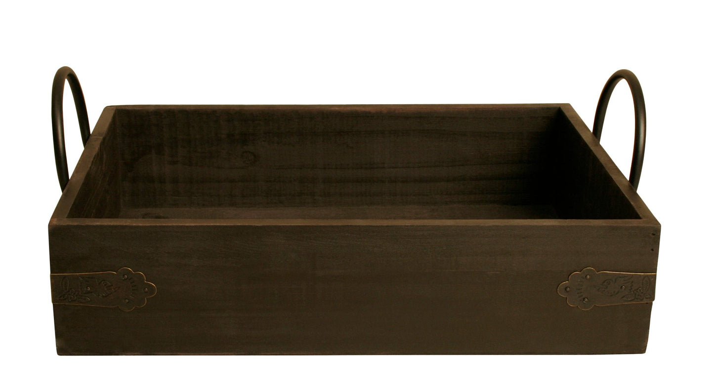 Empty Gift Basket - 12" Wood Serving Tray