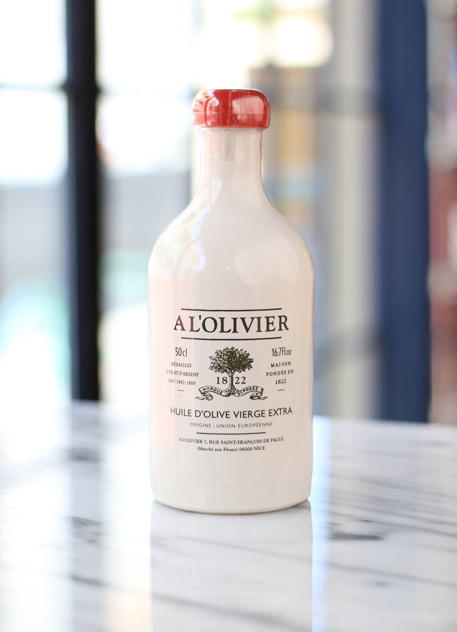 A L'Olivier - French Extra Virgin Olive Oil - White Crock - 500 mL